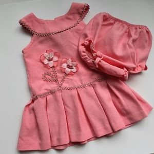 Rare Editions Two piece Baby Dress 18MO